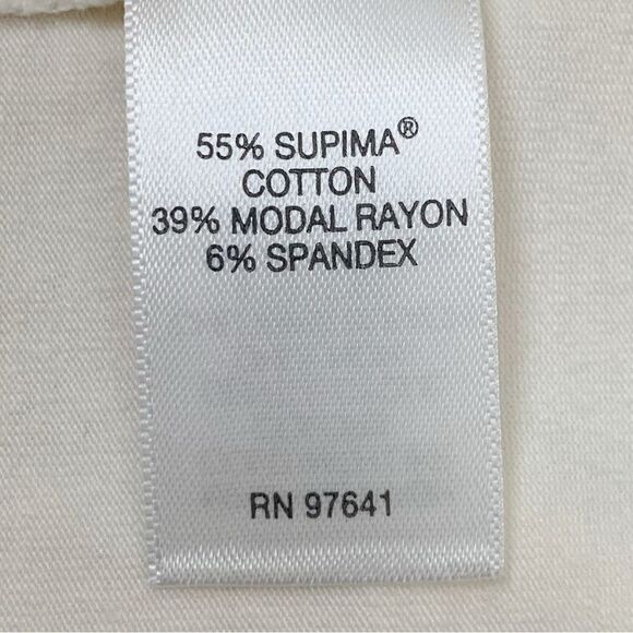 J. Jill Luxe Supima 3/4 Sleeves Ivory Stretch Tunic Pull Over Top - Picture 10 of 13